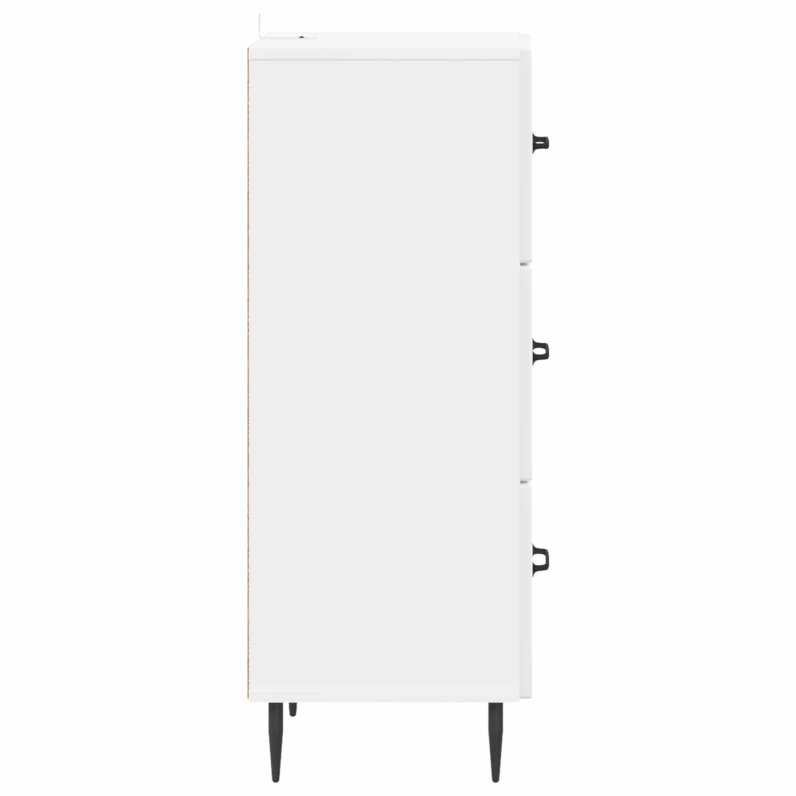 Skuffeskab Hvid højglans 33 x 34,5 x 89,5 cm Konstrueret træ