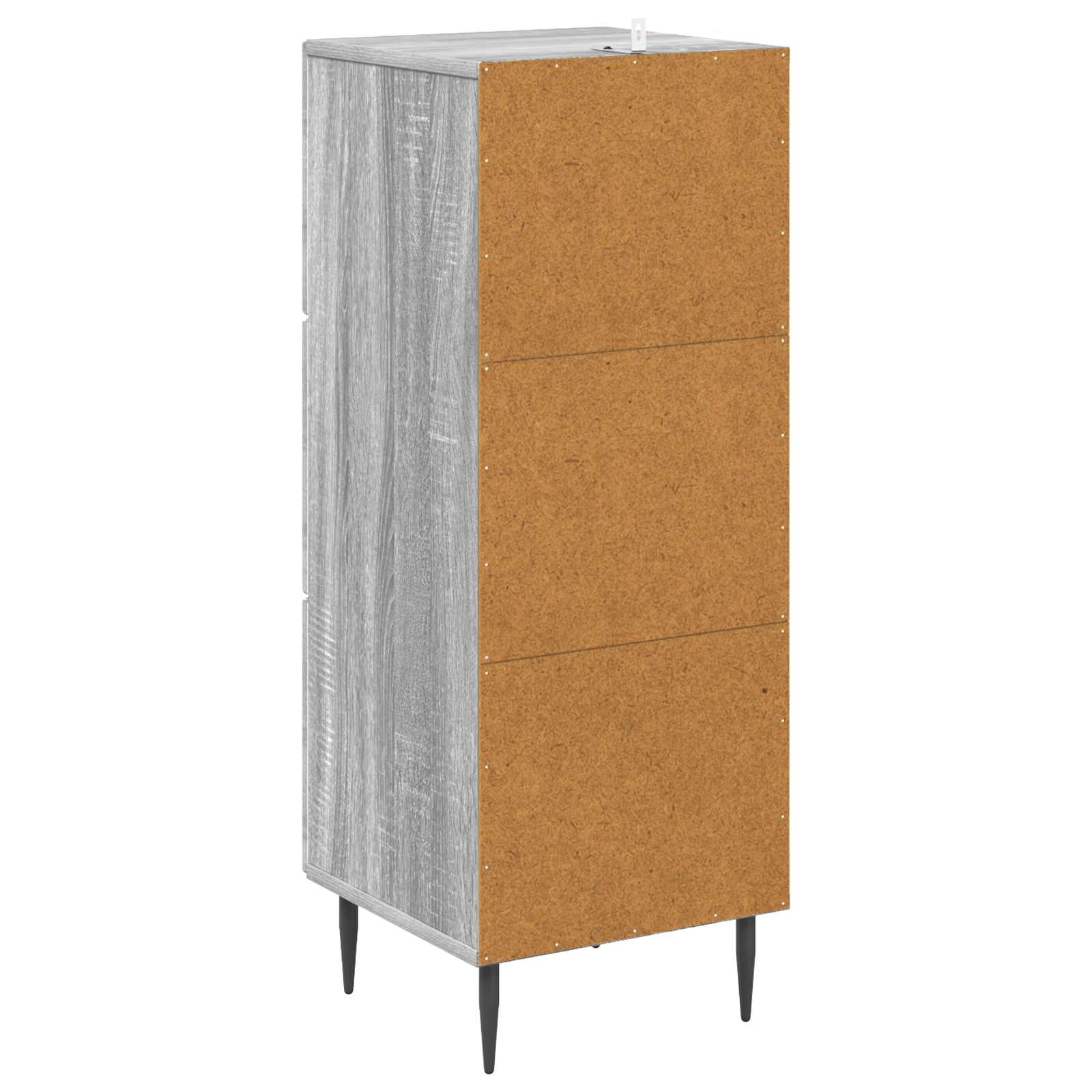 Skuffeskab Grå sonoma-eg 33 x 34,5 x 89,5 cm Konstrueret træ