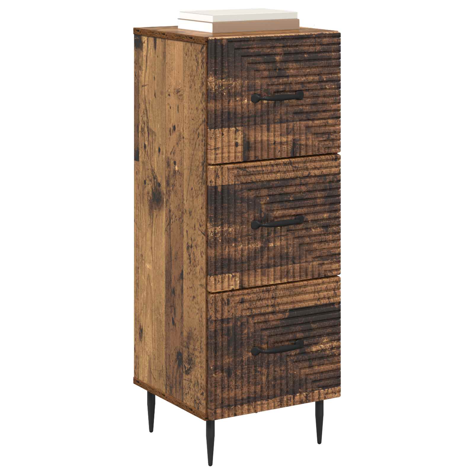 Skuffeskab Gammelt træ 33 x 34,5 x 89,5 cm Konstrueret træ