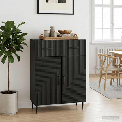 Sideboard Sort 66 x 34,5 x 89,5 cm Konstrueret træ