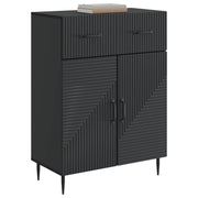 Sideboard med skuffe Sort 66 x 34,5 x 89,5 cm Konstrueret træ