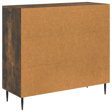 Sideboard Røget eg 89 x 34,5 x 80 cm Konstrueret træ