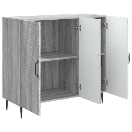 Sideboard Grå sonoma-eg 89 x 34,5 x 80 cm Konstrueret træ