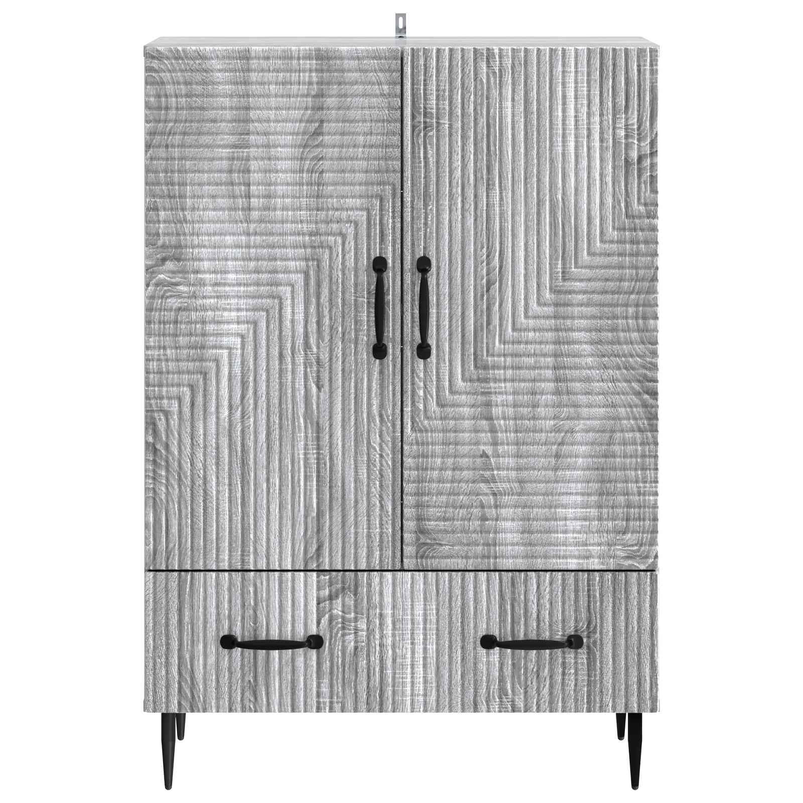 Sideboard Grå sonoma-eg 66 x 34,5 x 95 cm Konstrueret træ