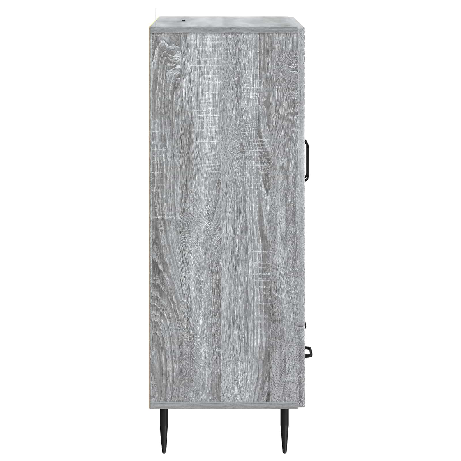 Sideboard Grå sonoma-eg 66 x 34,5 x 95 cm Konstrueret træ