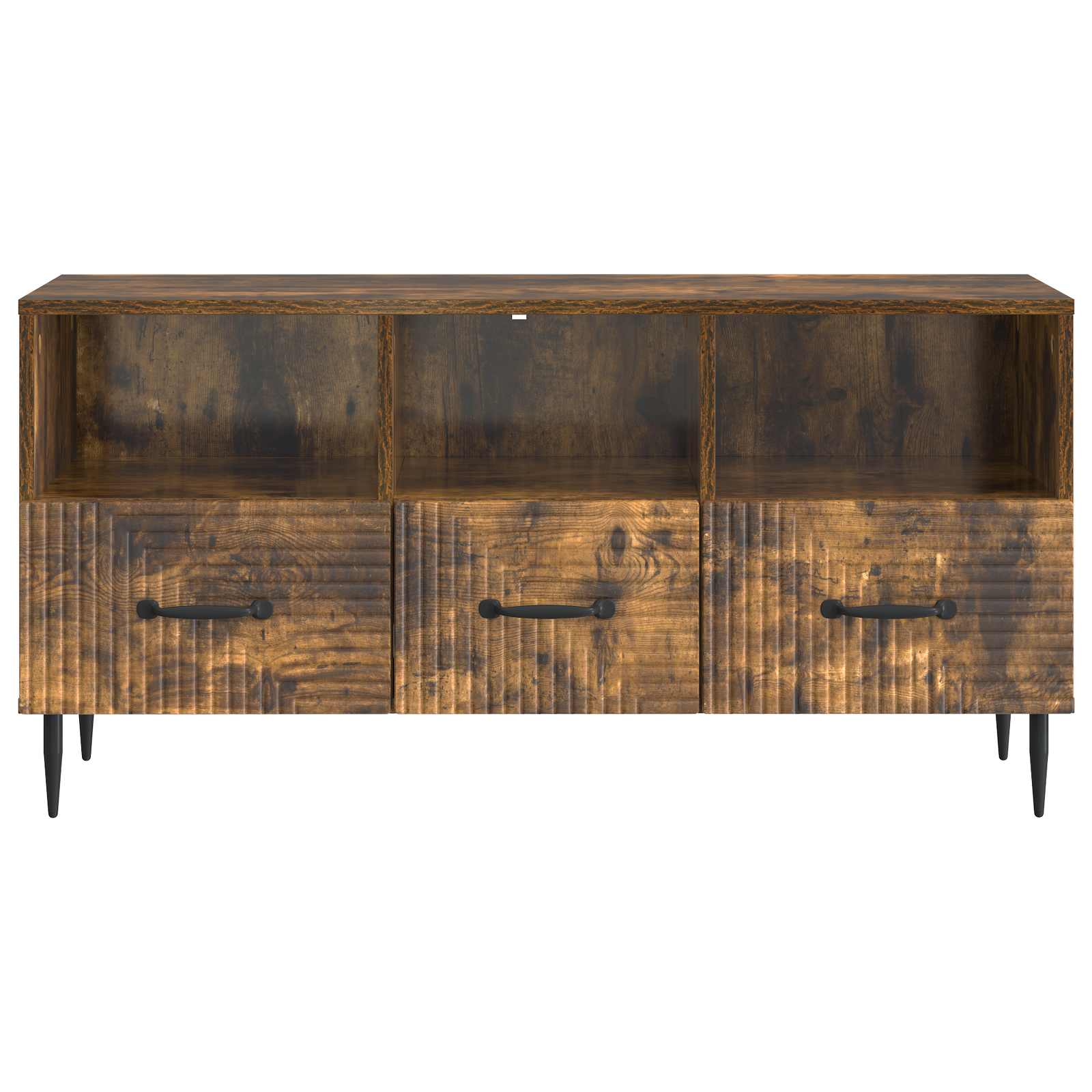 TV-skab med skuffe Røget eg 102 x 34,5 x 50 cm Konstrueret træ