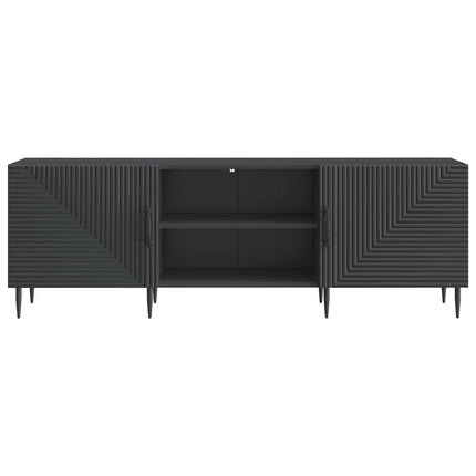 TV-skab Sort 150 x 31 x 50 cm Konstrueret træ