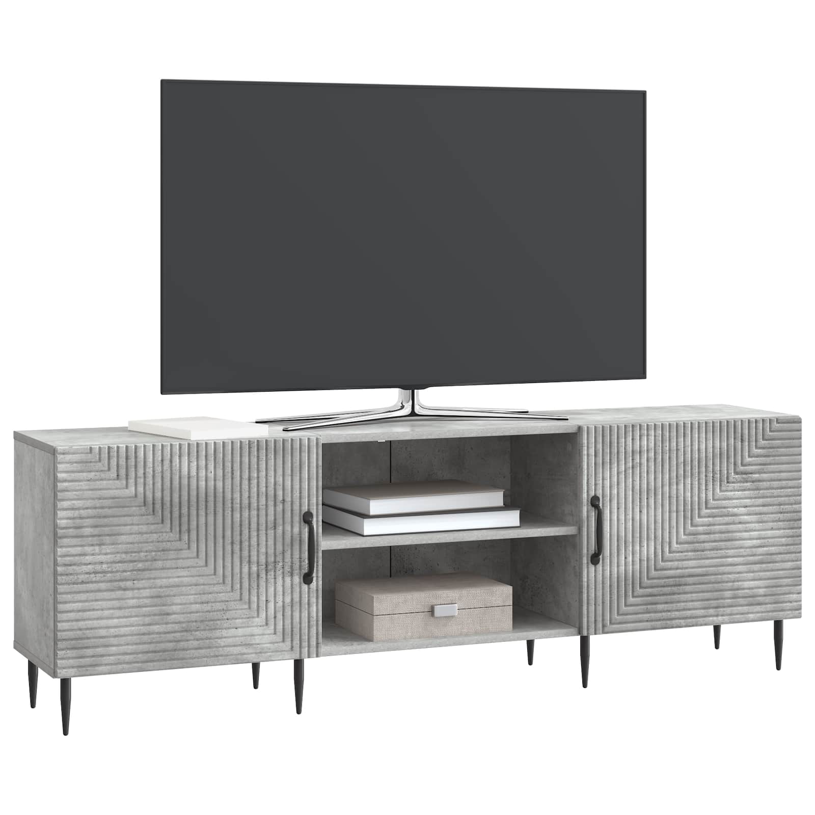 TV-skab Betongrå 150 x 31 x 50 cm Konstrueret træ