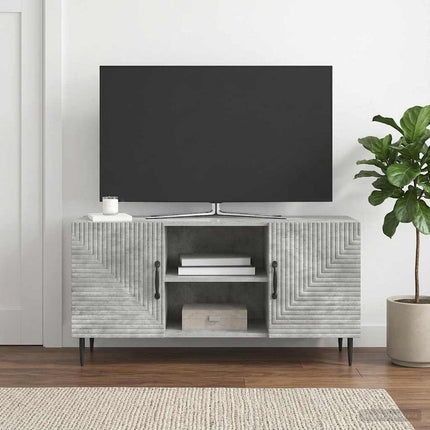 TV-skab Betongrå 102 x 34,5 x 50 cm Konstrueret træ