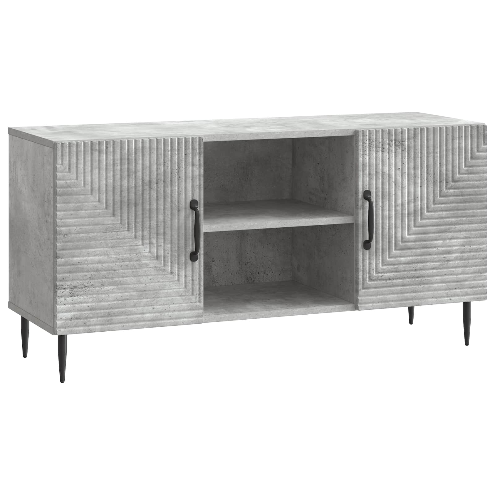 TV-skab Betongrå 102 x 34,5 x 50 cm Konstrueret træ