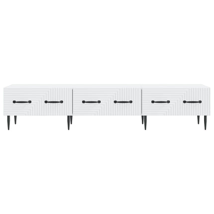 TV-skab med skuffe Hvid 147 x 34,5 x 30 cm Konstrueret træ