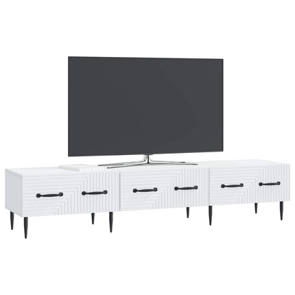 TV-skab med skuffe Hvid 147 x 34,5 x 30 cm Konstrueret træ