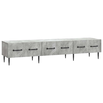 TV-skab med skuffe Betongrå 147 x 34,5 x 30 cm Konstrueret træ
