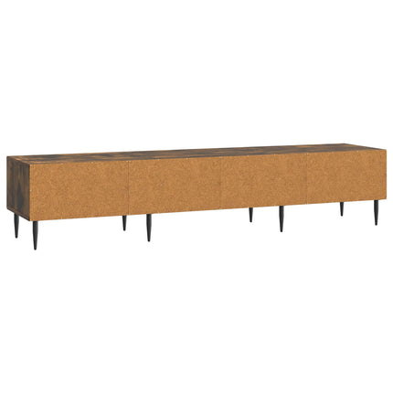 TV-skab med skuffe Røget eg 147 x 34,5 x 30 cm Konstrueret træ