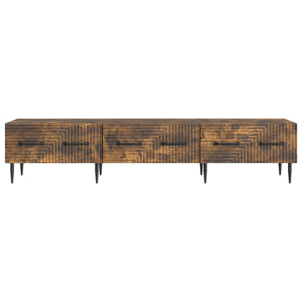 TV-skab med skuffe Røget eg 147 x 34,5 x 30 cm Konstrueret træ
