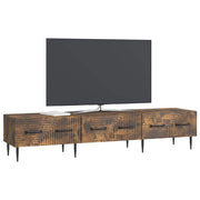 TV-skab med skuffe Røget eg 147 x 34,5 x 30 cm Konstrueret træ