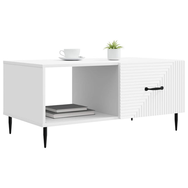 Sofabord Hvid 90 x 50 x 40 cm Konstrueret træ