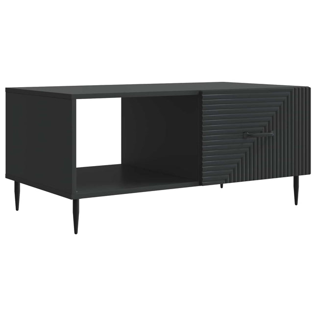 Sofabord Sort 90 x 50 x 40 cm Konstrueret træ