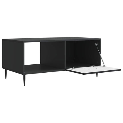 Sofabord Sort 90 x 50 x 40 cm Konstrueret træ
