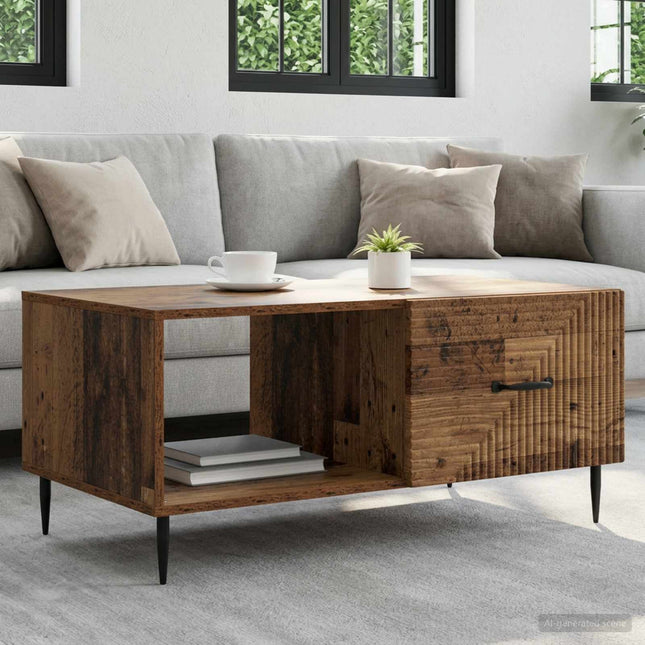 Sofabord Gammelt træ 90 x 50 x 40 cm Konstrueret træ