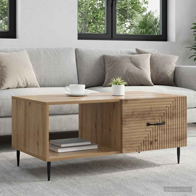Sofabord Artisan-eg 90 x 50 x 40 cm Konstrueret træ