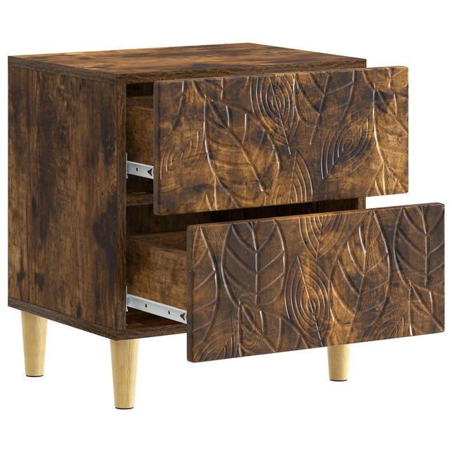 Sengebord Røget eg 43 x 34,5 x 48 cm Konstrueret træ