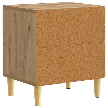 Sengebord 2 stk. Artisan-eg 43 x 34,5 x 48 cm Konstrueret træ