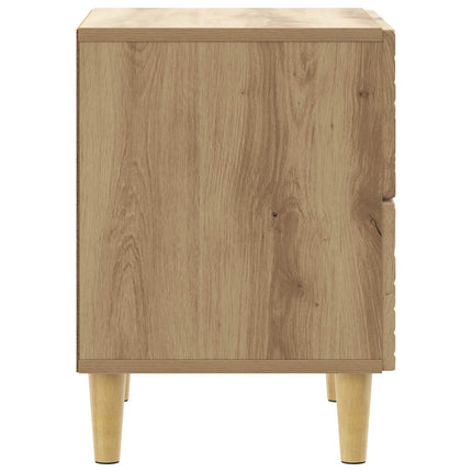 Sengebord 2 stk. Artisan-eg 43 x 34,5 x 48 cm Konstrueret træ