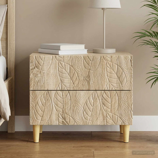 Sengebord Sonoma-eg 62 x 34,5 x 48 cm Konstrueret træ