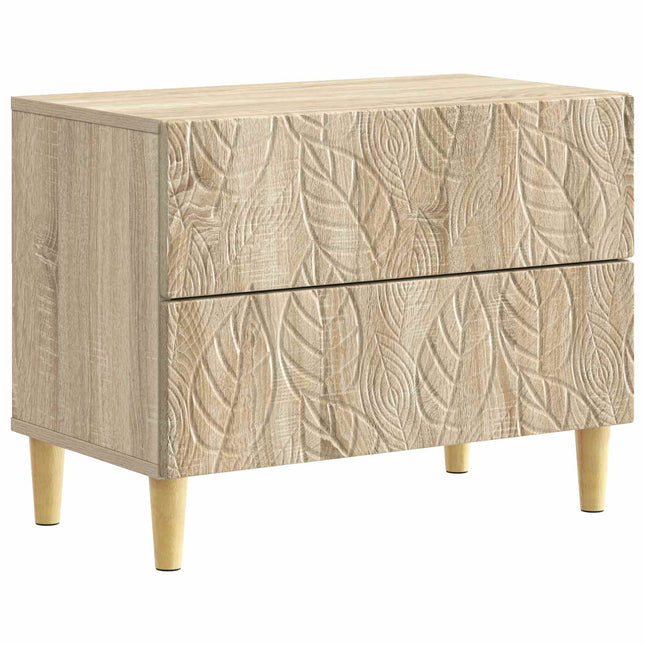 Sengebord Sonoma-eg 62 x 34,5 x 48 cm Konstrueret træ