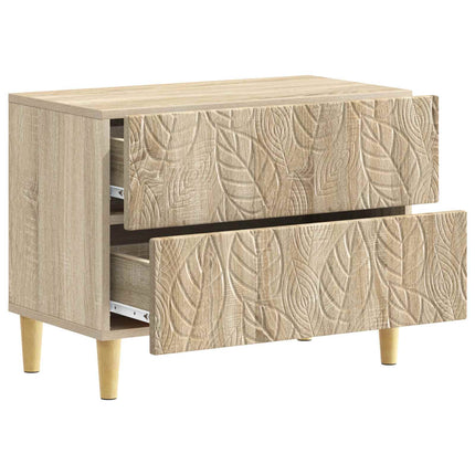 Sengebord Sonoma-eg 62 x 34,5 x 48 cm Konstrueret træ