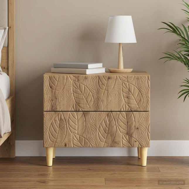 Sengebord Artisan-eg 62 x 34,5 x 48 cm Konstrueret træ