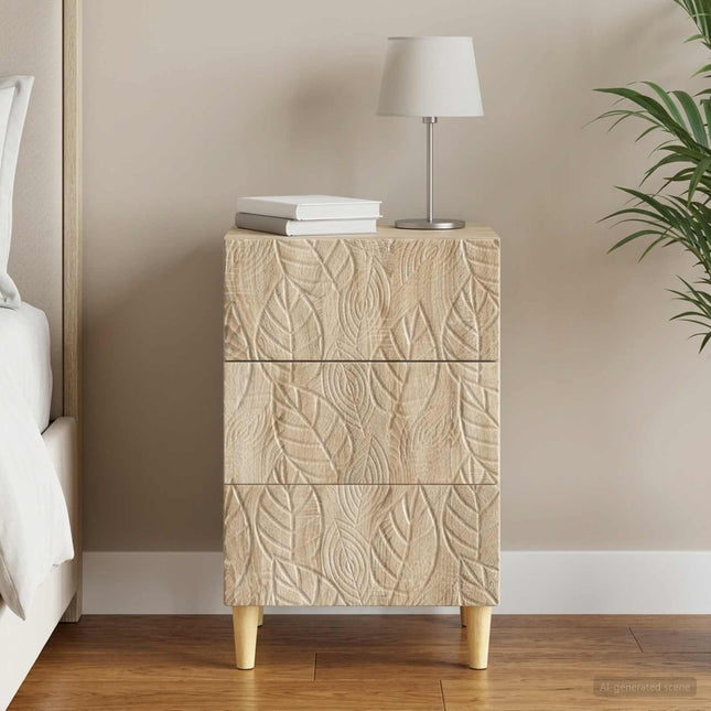 Sengebord Sonoma-eg 43 x 39,5 x 66,5 cm Konstrueret træ