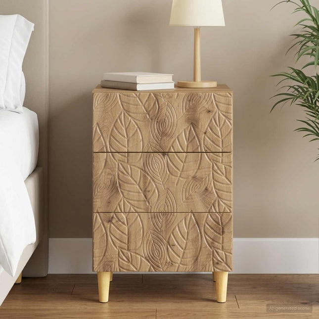 Sengebord Artisan-eg 43 x 39,5 x 66,5 cm Konstrueret træ