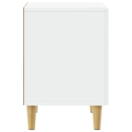 Sengebord Hvid 43 x 34,5 x 50 cm Konstrueret træ