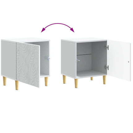 Sengebord 2 pcs Hvid 43 x 34,5 x 50 cm Konstrueret træ