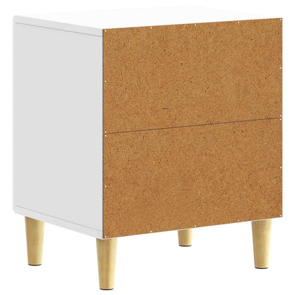 Sengebord 2 pcs Hvid højglans 43 x 34,5 x 50 cm Konstrueret træ