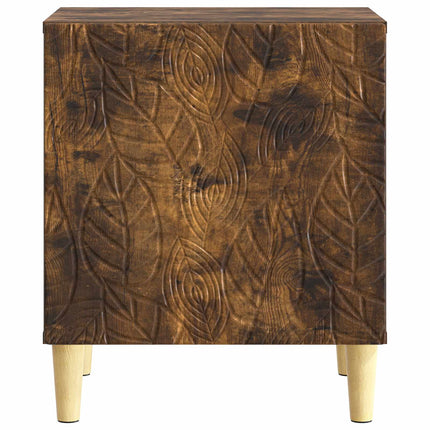 Sengebord 2 pcs Røget eg 43 x 34,5 x 50 cm Konstrueret træ