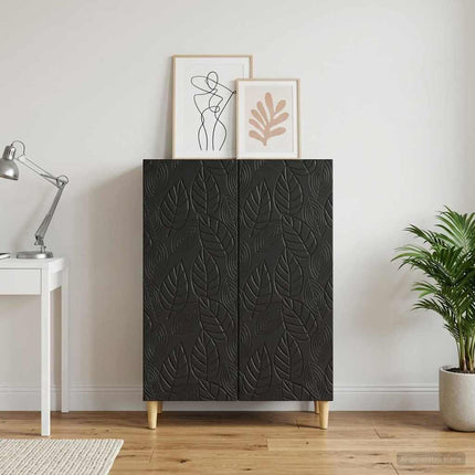 Sideboard Sort 66 x 34,5 x 90 cm Konstrueret træ