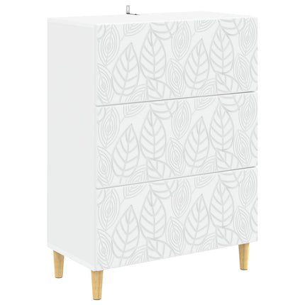 Skuffeskab Hvid 66 x 34,5 x 90 cm Konstrueret træ