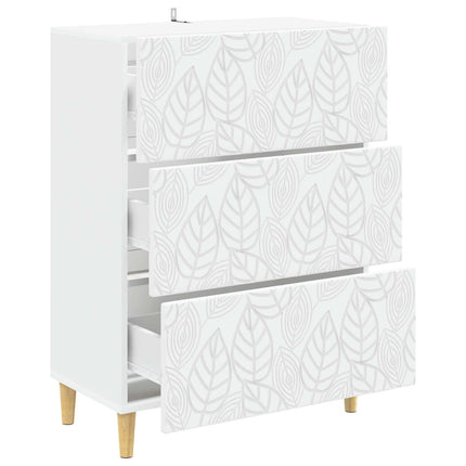 Skuffeskab Hvid 66 x 34,5 x 90 cm Konstrueret træ