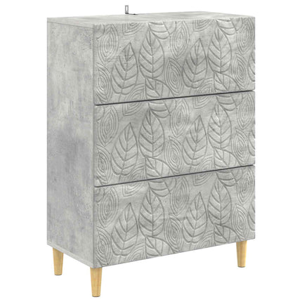 Skuffeskab Betongrå 66 x 34,5 x 90 cm Konstrueret træ