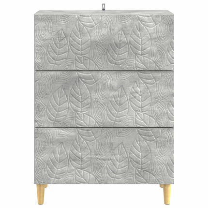 Skuffeskab Betongrå 66 x 34,5 x 90 cm Konstrueret træ