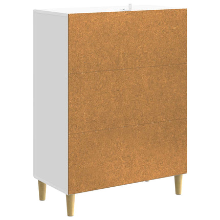 Skuffeskab Hvid højglans 66 x 34,5 x 90 cm Konstrueret træ