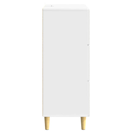 Skuffeskab Hvid højglans 66 x 34,5 x 90 cm Konstrueret træ