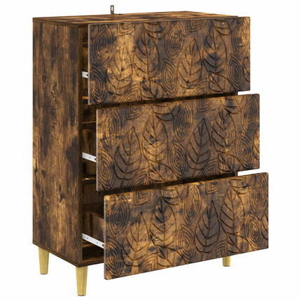 Skuffeskab Røget eg 66 x 34,5 x 90 cm Konstrueret træ