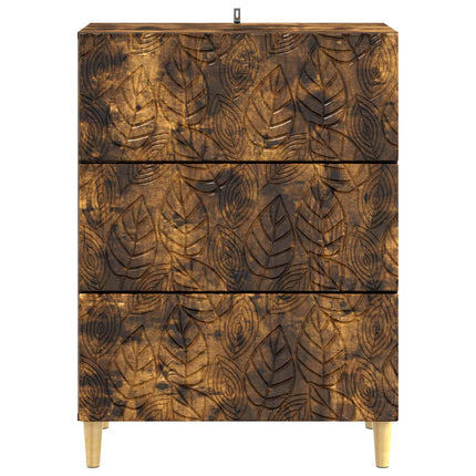 Skuffeskab Røget eg 66 x 34,5 x 90 cm Konstrueret træ