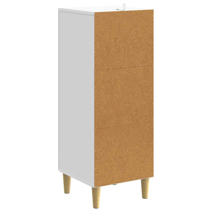 Skuffeskab Hvid 33 x 34,5 x 90 cm Konstrueret træ