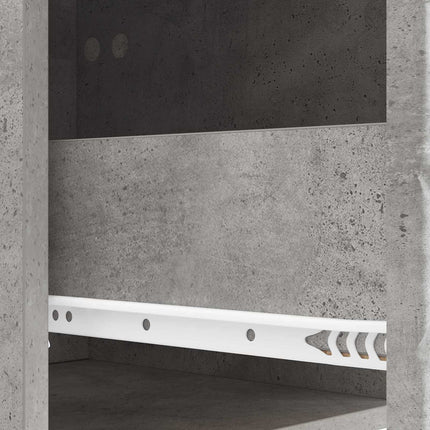 Skuffeskab Betongrå 33 x 34,5 x 90 cm Konstrueret træ