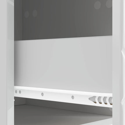 Skuffeskab Hvid højglans 33 x 34,5 x 90 cm Konstrueret træ
